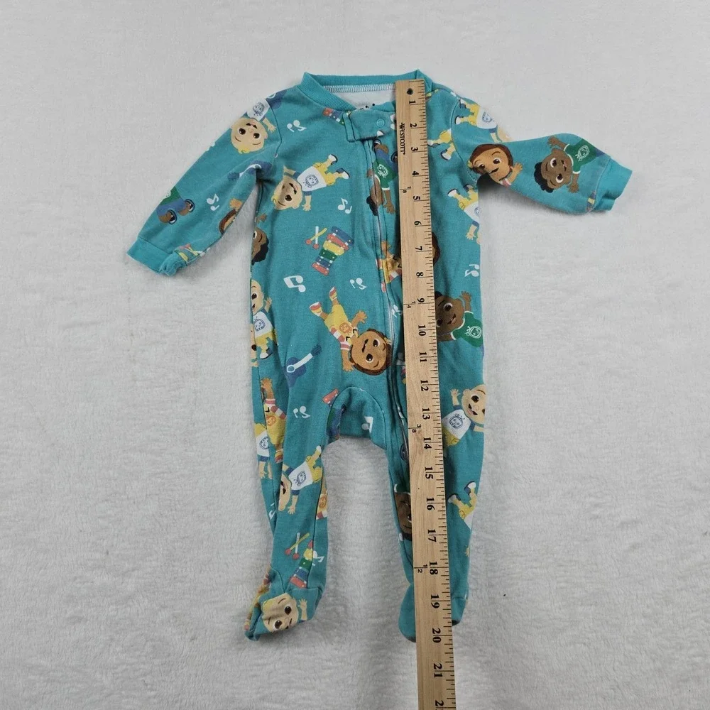 Cocomelon Infant Boys Blue JJ's Knit Blanket‎ Sleeper Pajamas 3-6 Months